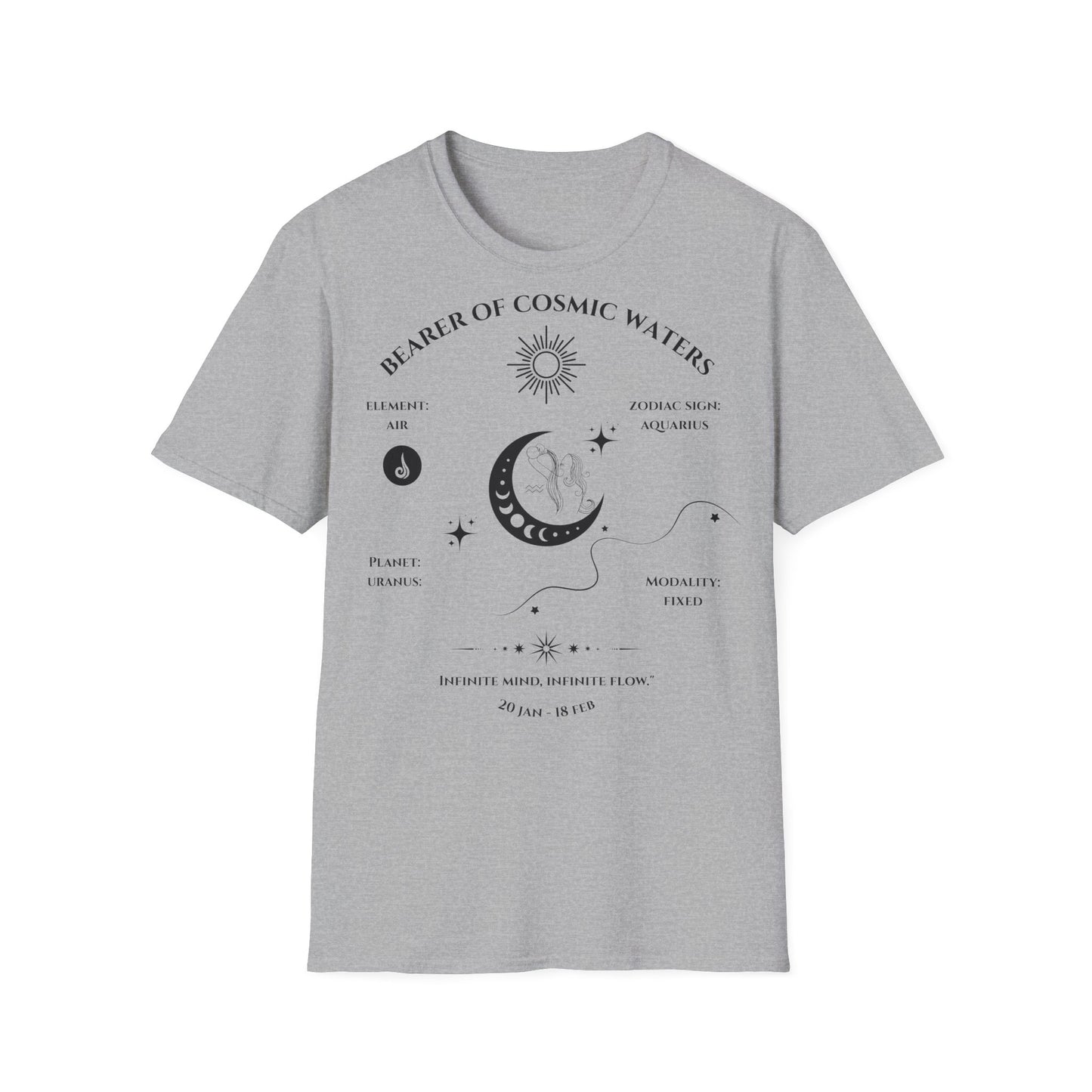 Bearer of Cosmic Waters (Aquarius) T-Shirt
