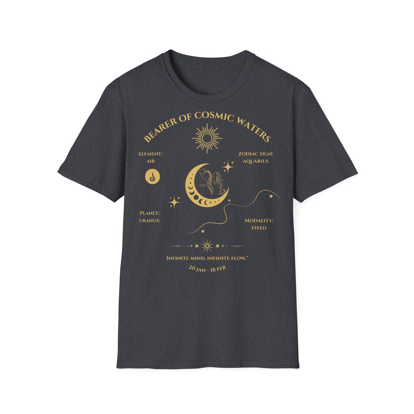 Bearer of Cosmic Waters (Aquarius) T-Shirt