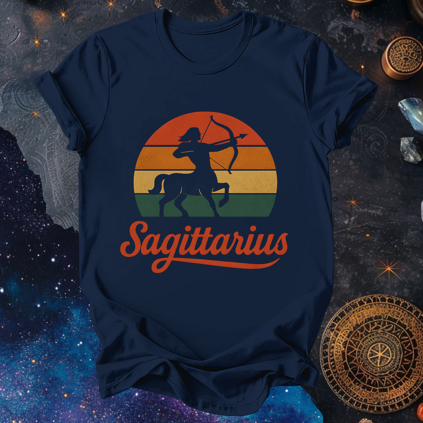 Sagittarius - The Wild Horison | Vintage Zodiac Sunset T-Shirt