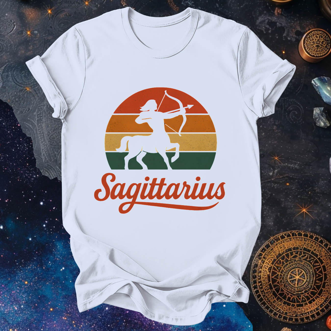 Sagittarius - The Wild Horison | Vintage Zodiac Sunset T-Shirt