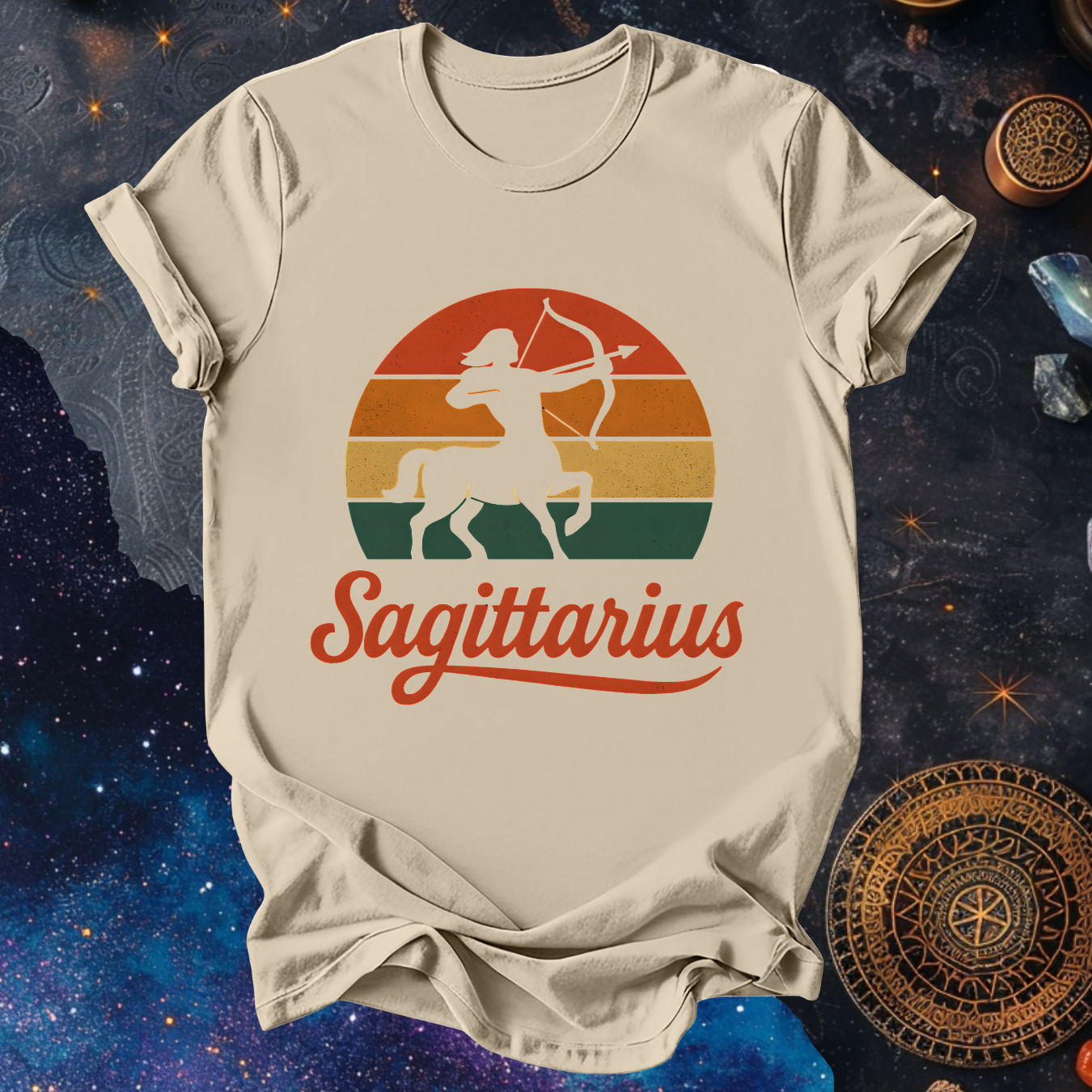 Sagittarius - The Wild Horison | Vintage Zodiac Sunset T-Shirt