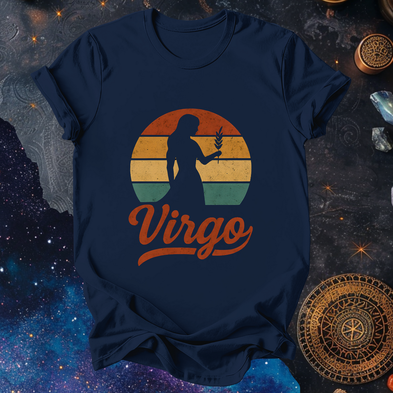 Virgo - The Quiet Order | Vintage Zodiac Sunset T-Shirt