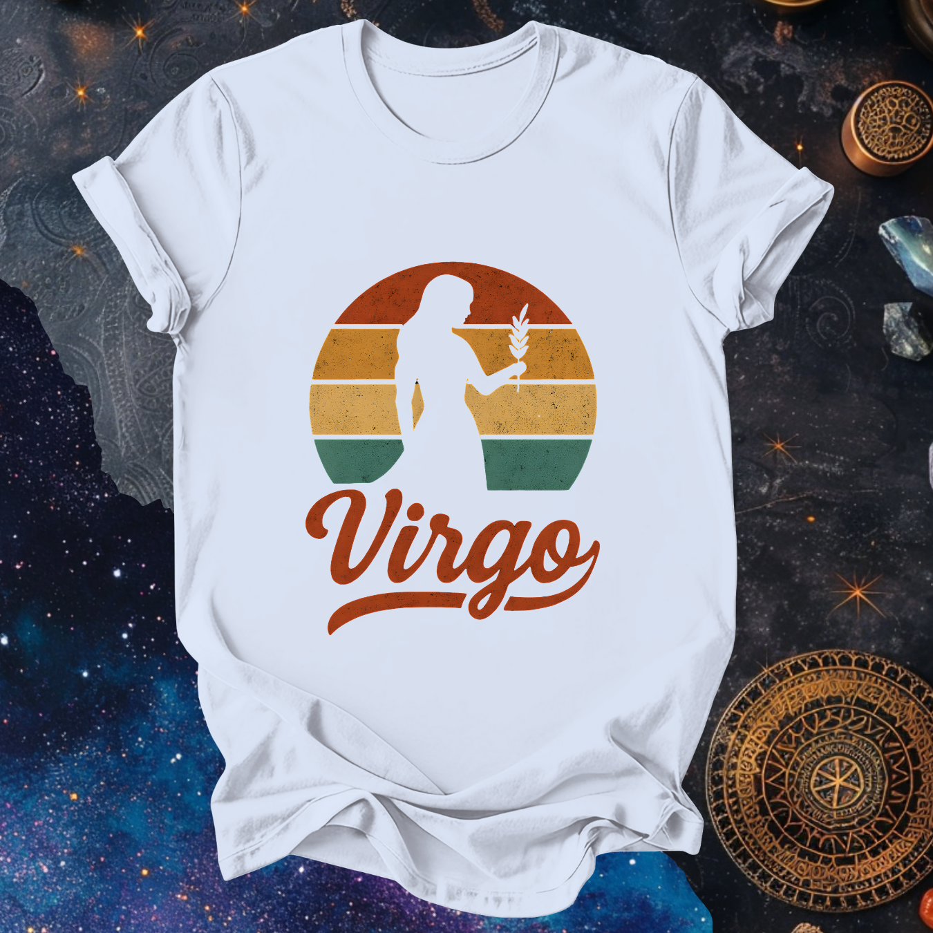 Virgo - The Quiet Order | Vintage Zodiac Sunset T-Shirt