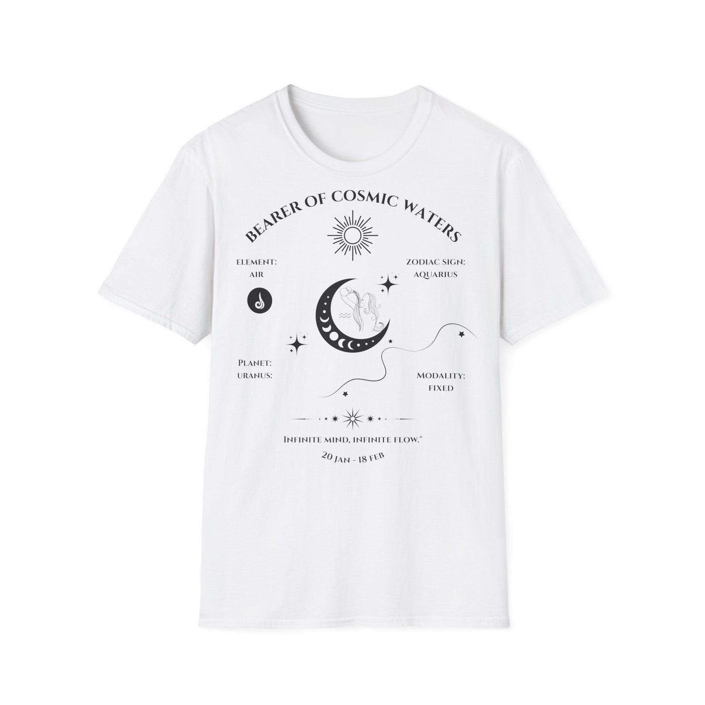 Bearer of Cosmic Waters (Aquarius) T-Shirt