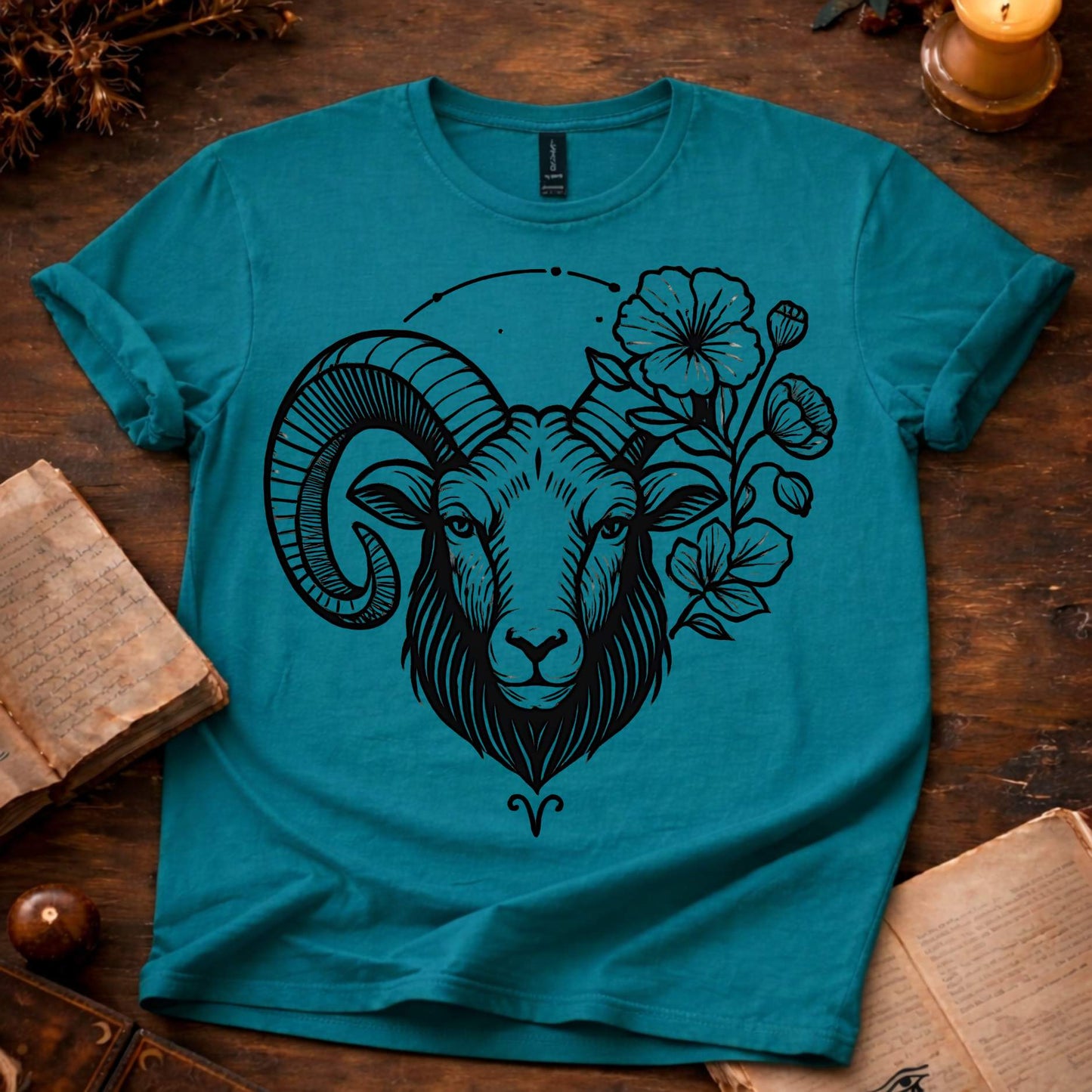 The Floral Ram (Aries) T-Shirt