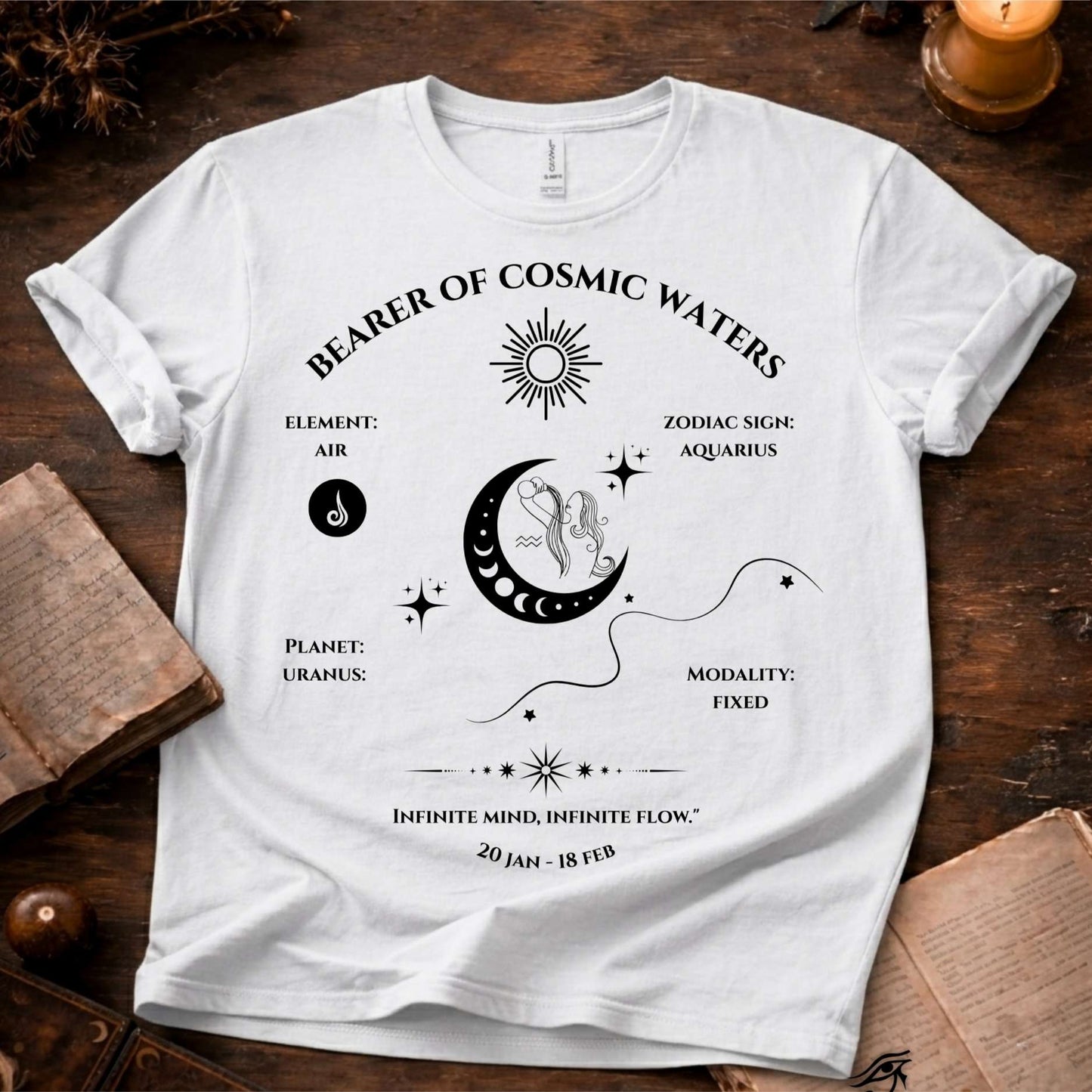 Bearer of Cosmic Waters (Aquarius) T-Shirt