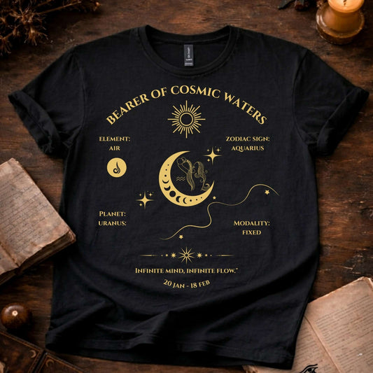 Bearer of Cosmic Waters (Aquarius) T-Shirt
