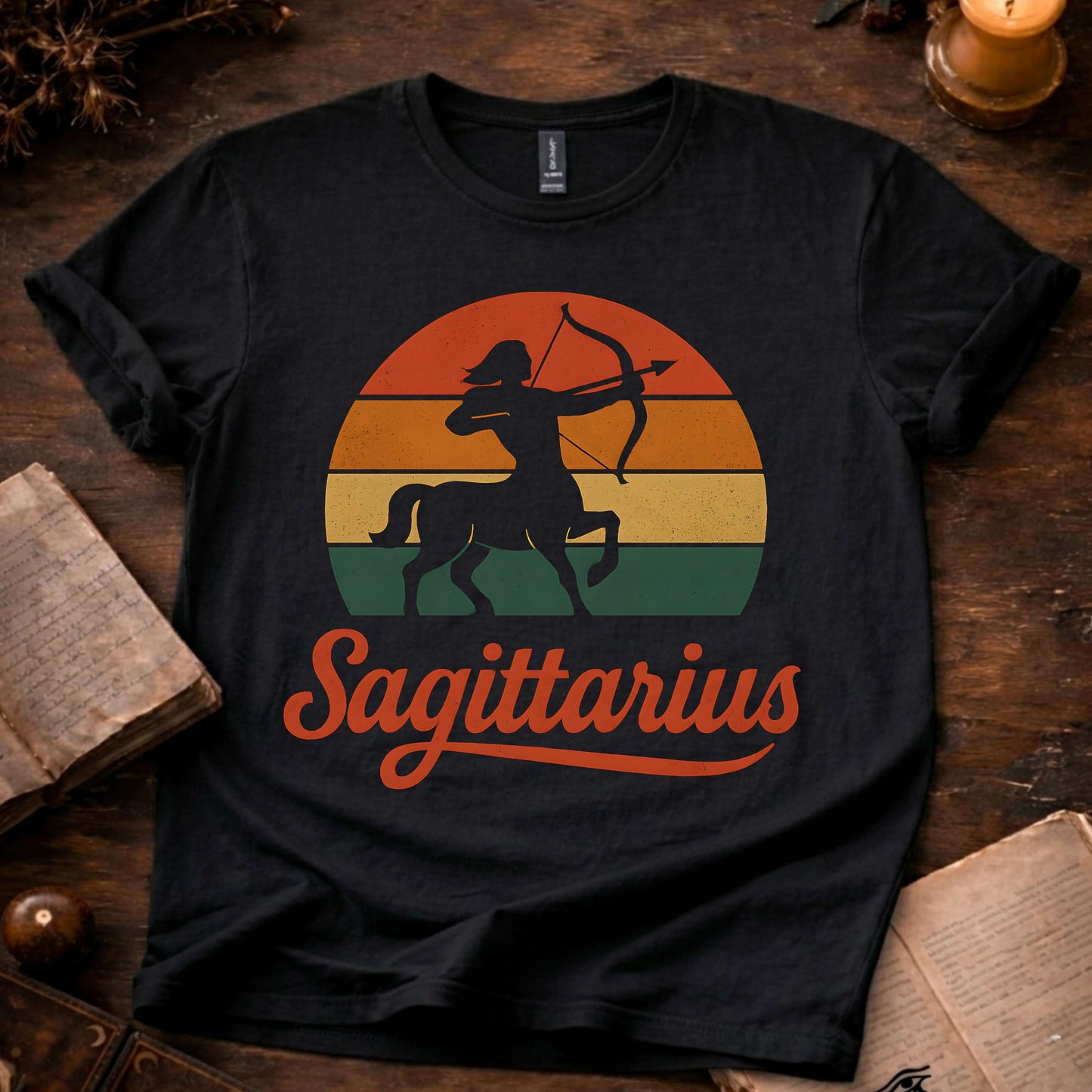 Sagittarius - The Wild Horison | Vintage Zodiac Sunset T-Shirt