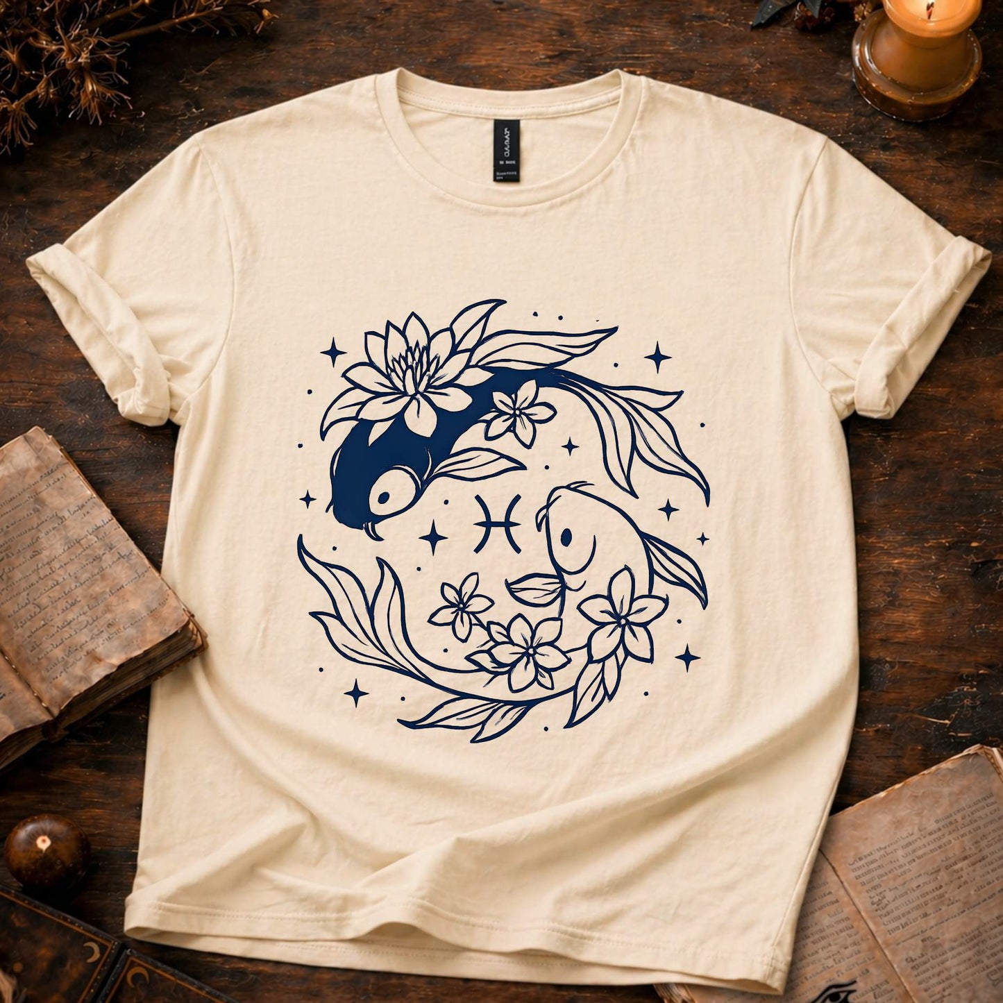 Twin Flower Fins (Pisces) T-Shirt