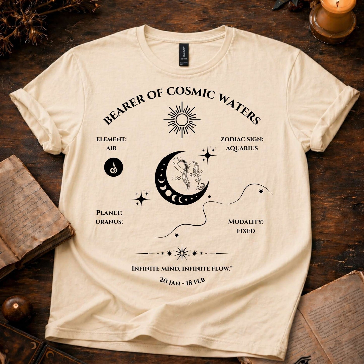 Bearer of Cosmic Waters (Aquarius) T-Shirt