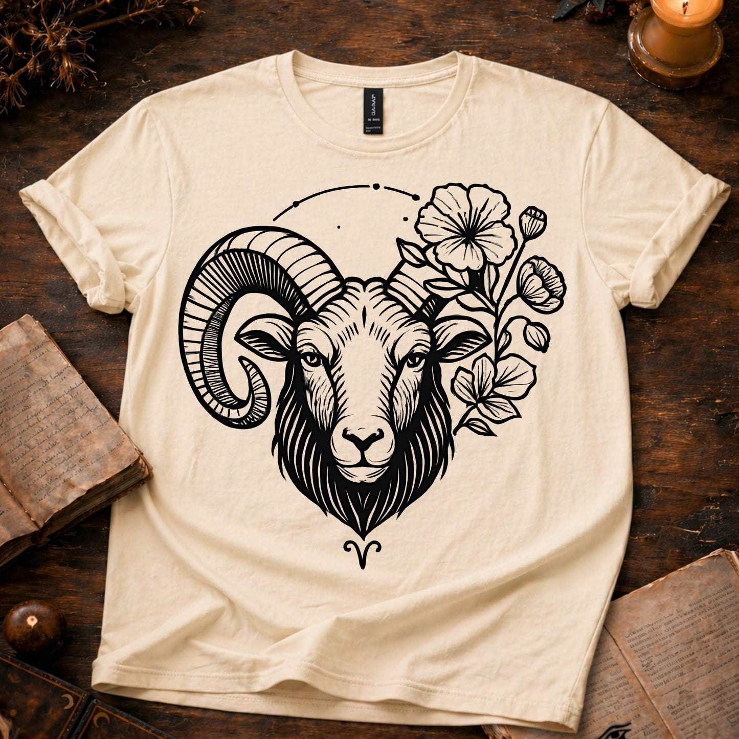 The Floral Ram (Aries) T-Shirt
