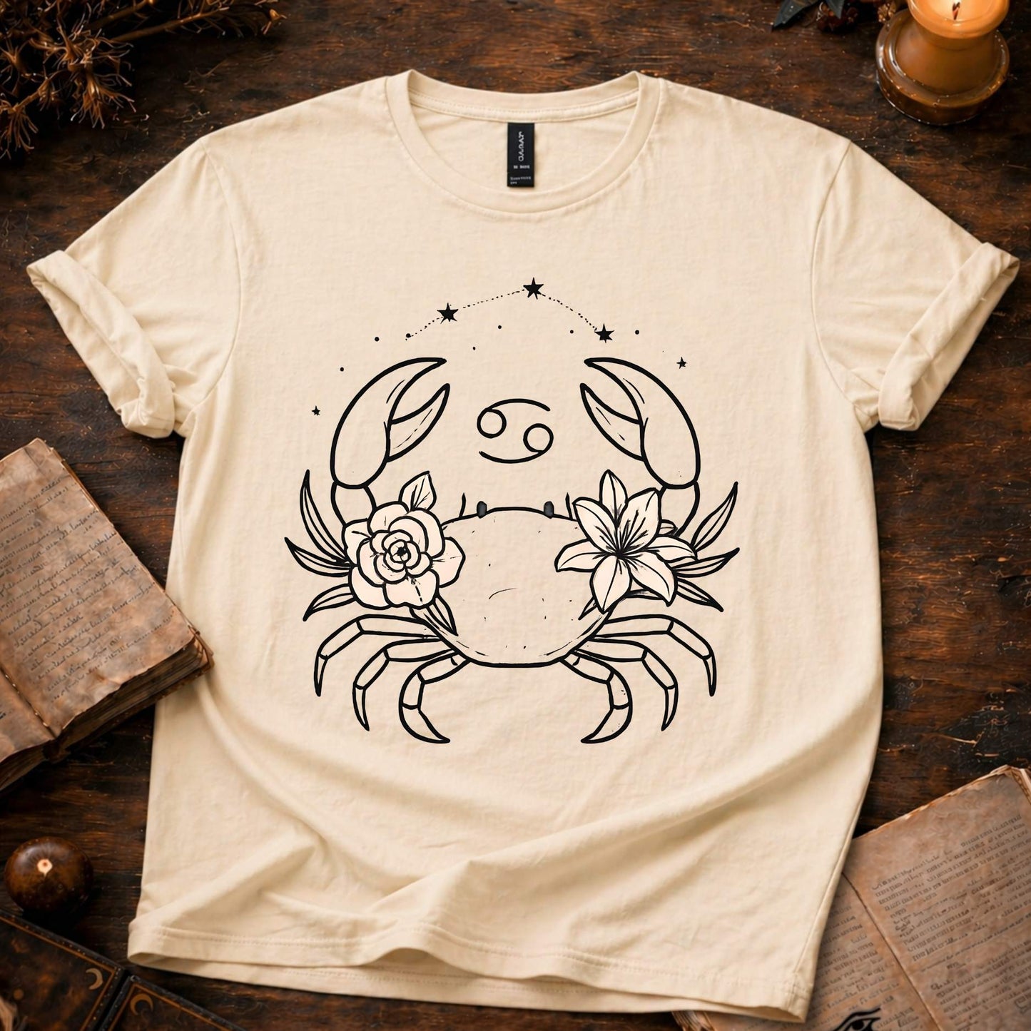 The Quiet Bloom Shield(Cancer) T-Shirt