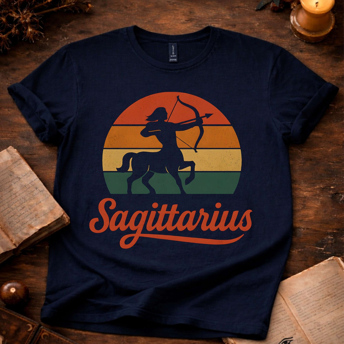 Sagittarius - The Wild Horison | Vintage Zodiac Sunset T-Shirt