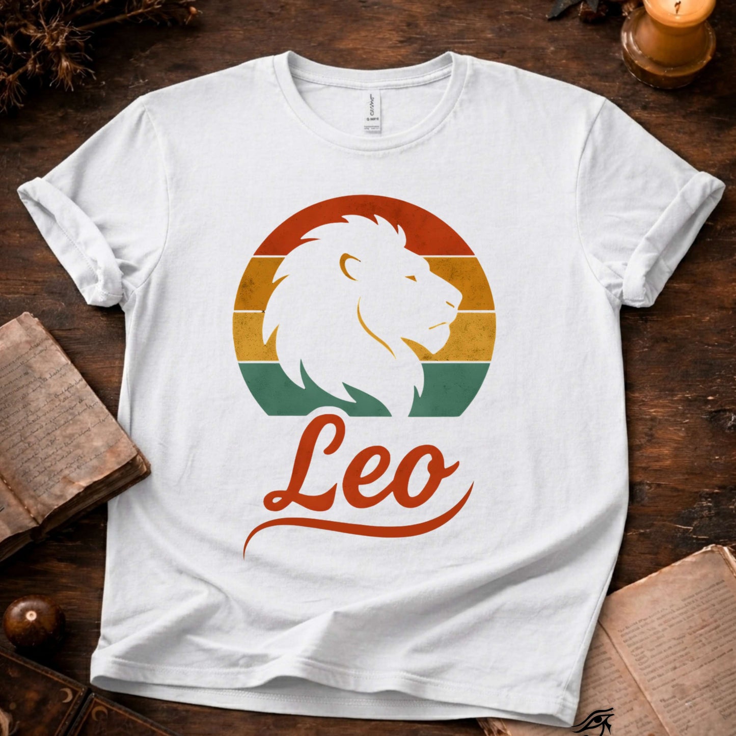 Leo - The Solar Roar | Vintage Zodiac Sunset T-Shirt