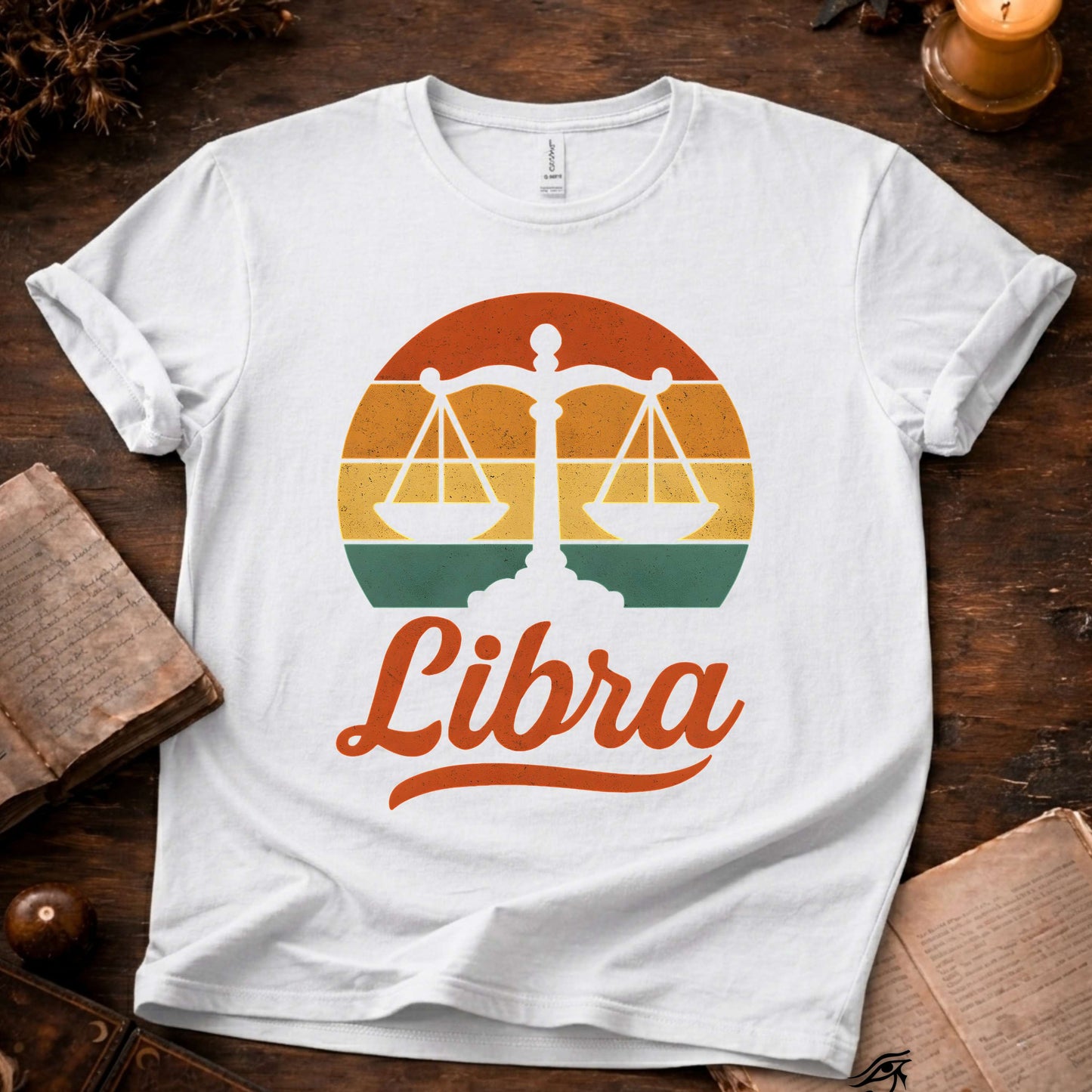 Libra - The Balanced Light | Vintage Zodiac Sunset T-shirt