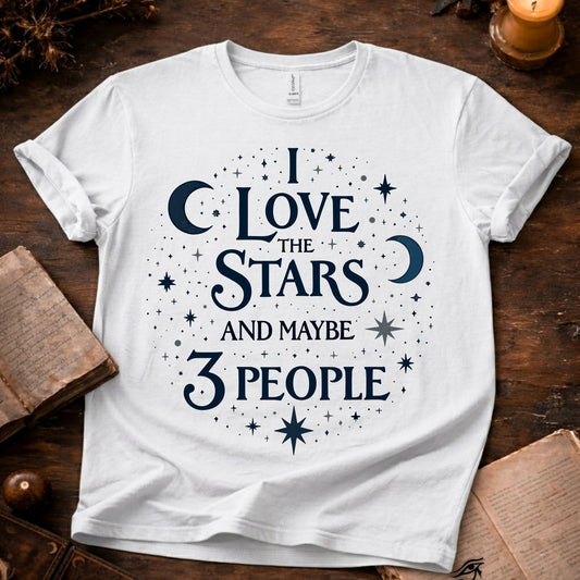 I love the stars and Maybe 3 people T-shirt