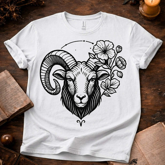 The Floral Ram (Aries) T-Shirt