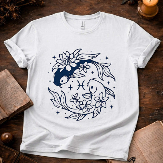 Twin Flower Fins (Pisces) T-Shirt